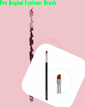 Angled liner brush
