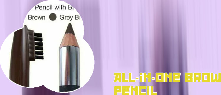 Eyebrow pencil with brush